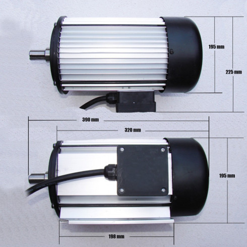 Moteur électrique triphasé 400 V CROSSFER – 5,2 kW avec interrupteur et protection intégrée