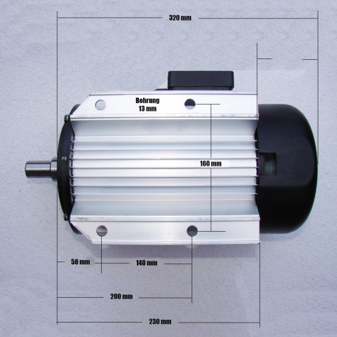 Moteur électrique triphasé 400 V CROSSFER – 5,2 kW avec interrupteur et protection intégrée