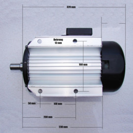 Moteur électrique triphasé 400 V CROSSFER – 5,2 kW avec interrupteur et protection intégrée