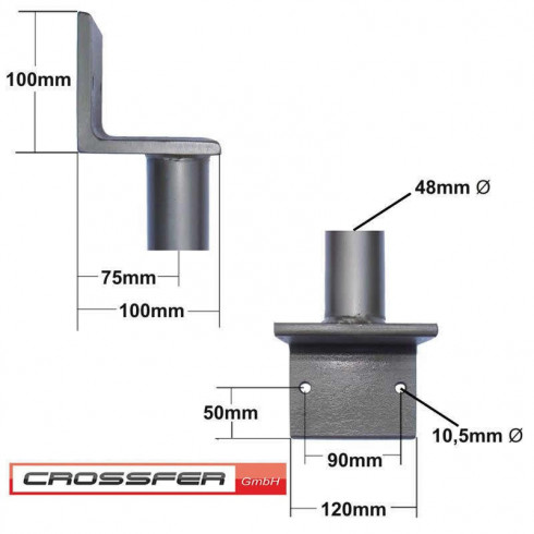 Support mural pour bras tournant – Charge max. 1 000 kg