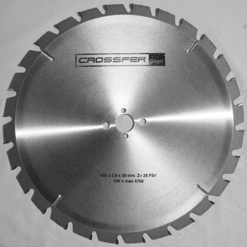 Lame de scie circulaire carbure SB-NF400 – spéciale bois résistante aux clous – 400 mm Ø