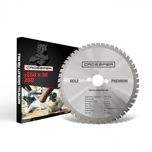 Lame carbure haute performance HM SB-FS/HMD250 – 250 mm, 60 dents