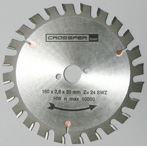 Lame carbure anti-clous HM SB-NF160 – 160 mm, 24 dents