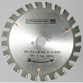 Lame carbure anti-clous HM SB-NF160 – 160 mm, 24 dents