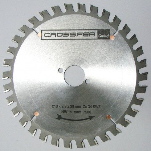 Lame carbure anti-clous HM SB-NF210 – 210 mm, 34 dents