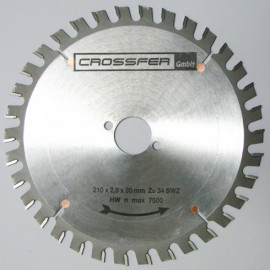 Lame carbure anti-clous HM SB-NF210 – 210 mm, 34 dents