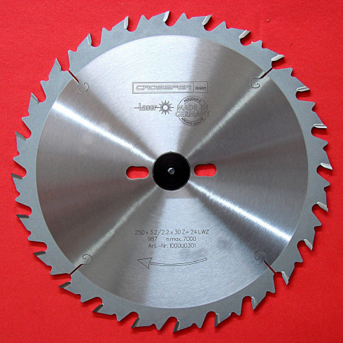 Lame de scie circulaire carbure HM WSB-HMD250 – Usage universel pour bois