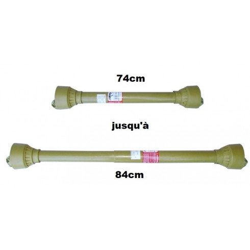 Prise de force | Arbre à cardan HQ 74-84cm 1 3/8" 6 dents
