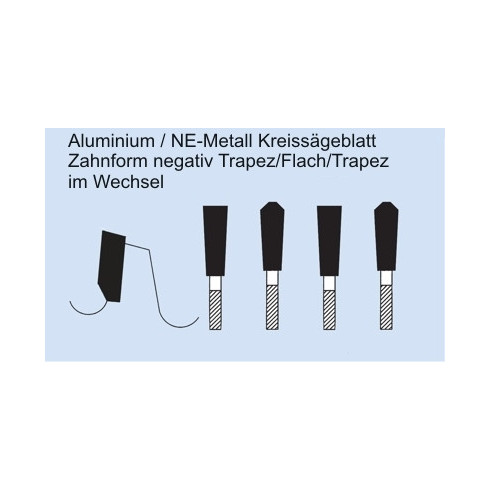 Disque de scie circulaire WSB-NE-Metall170 pour aluminium et métaux non ferreux