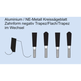 Disque de scie circulaire WSB-NE-Metall170 pour aluminium et métaux non ferreux