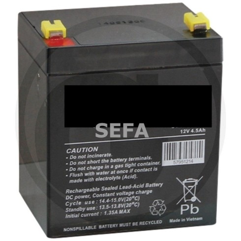 Batterie tondeuse 12V 4.5 AMP Hecht