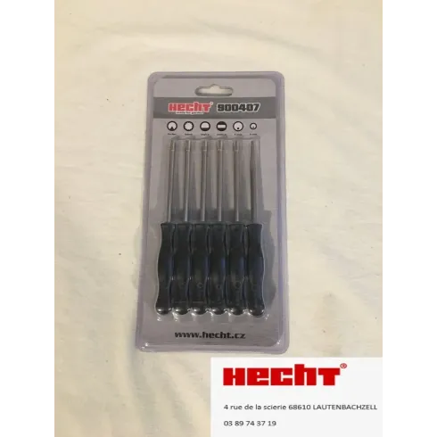 Jeu de tournevis pour réglage carburateur Hecht