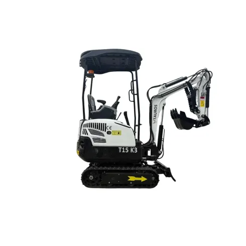 Mini-pelle Tauros T15 K3 – 1 500 kg – Kubota 10,2 kW – chenilles ajustables