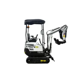Mini-pelle Tauros T15 K3 – 1 500 kg – Kubota 10,2 kW – chenilles ajustables